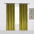 Cherry Home Super Soft Luxury Velvet Moss Green Curtains