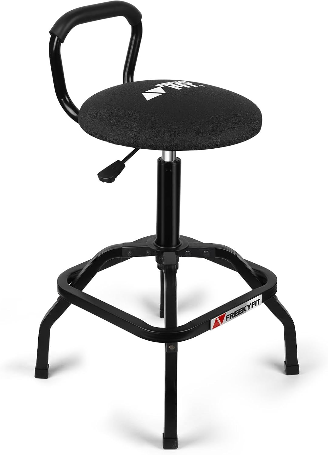 Adjustable Height Swivel Garage Stool with Backrest for Mechanics