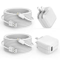 iPad Charger 2Pack 10FT USB A to Lightning Cable - Fast Foldable Plug