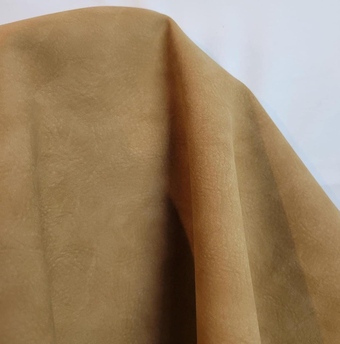 Wheat Tumbled Nubuck Faux Leather Sheet for Upholstery Projects