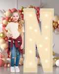 4ft Light up Marquee Letters N Sign - Easy Snap-Together Party Letter