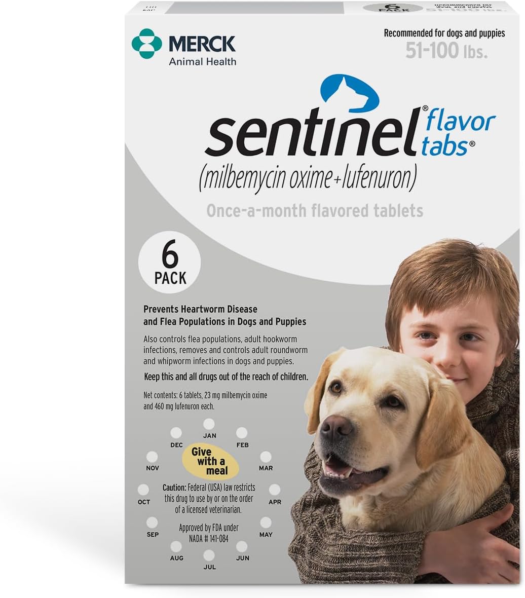 Sentinel Flavor Tabs for Dogs - Effective Parasite Protection