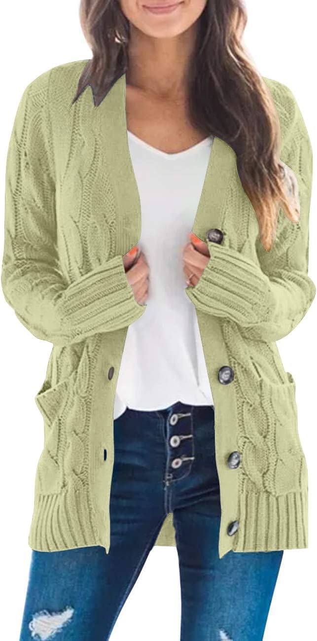 Cozy Cable Knit Cardigan for Women - Perfect Fall Layering Piece