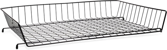 Durable Black Metal Desk Tray - Organize with Style!
