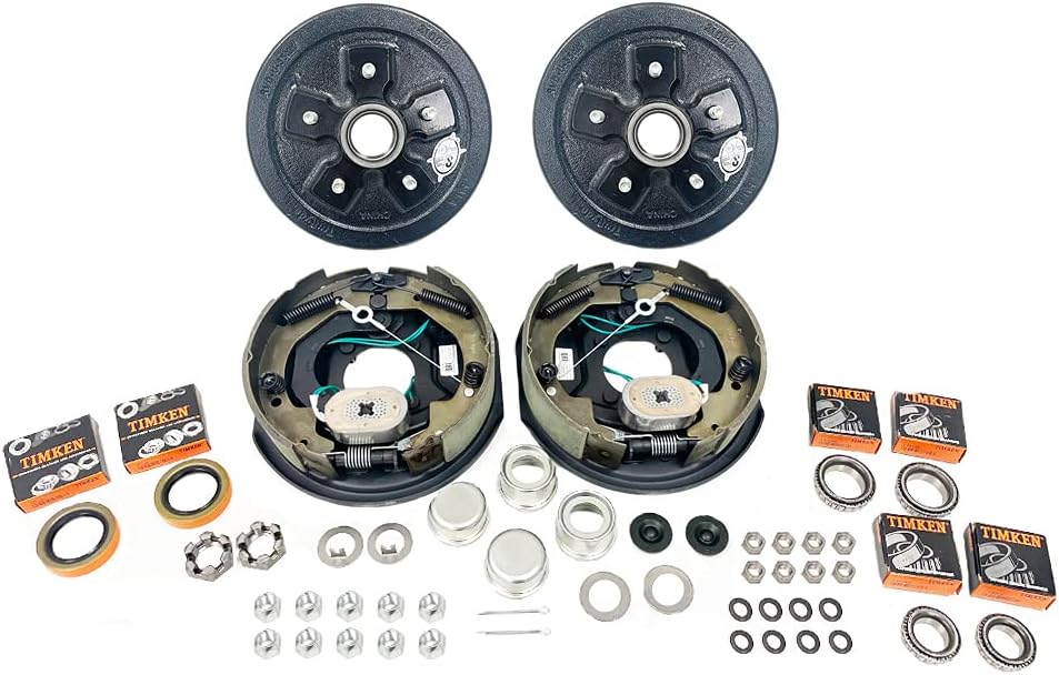 Self-Adjusting Electric Brake Kit for 3,500 lbs Trailer Axles