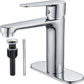 Bathroom Faucet Chrome Plated Single Handle Single Hole Modern Vanity