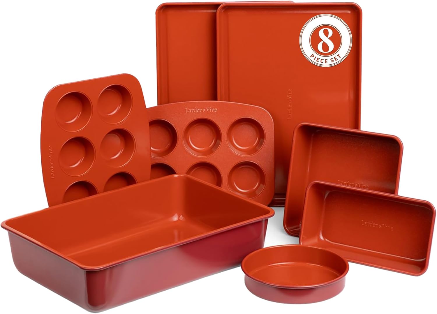 8-Piece Non-Stick Bakeware Set for Effortless Baking