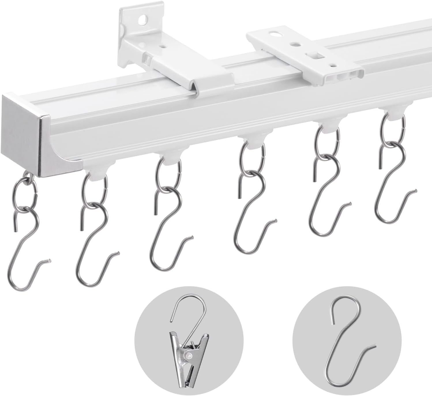 VEVOR 17.7 FT Ceiling Curtain Track: Effortlessly Divide Rooms!