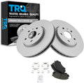 TRQ Front Brake Pad & Rotor Kit Compatible with 2010-2015 Chevrolet