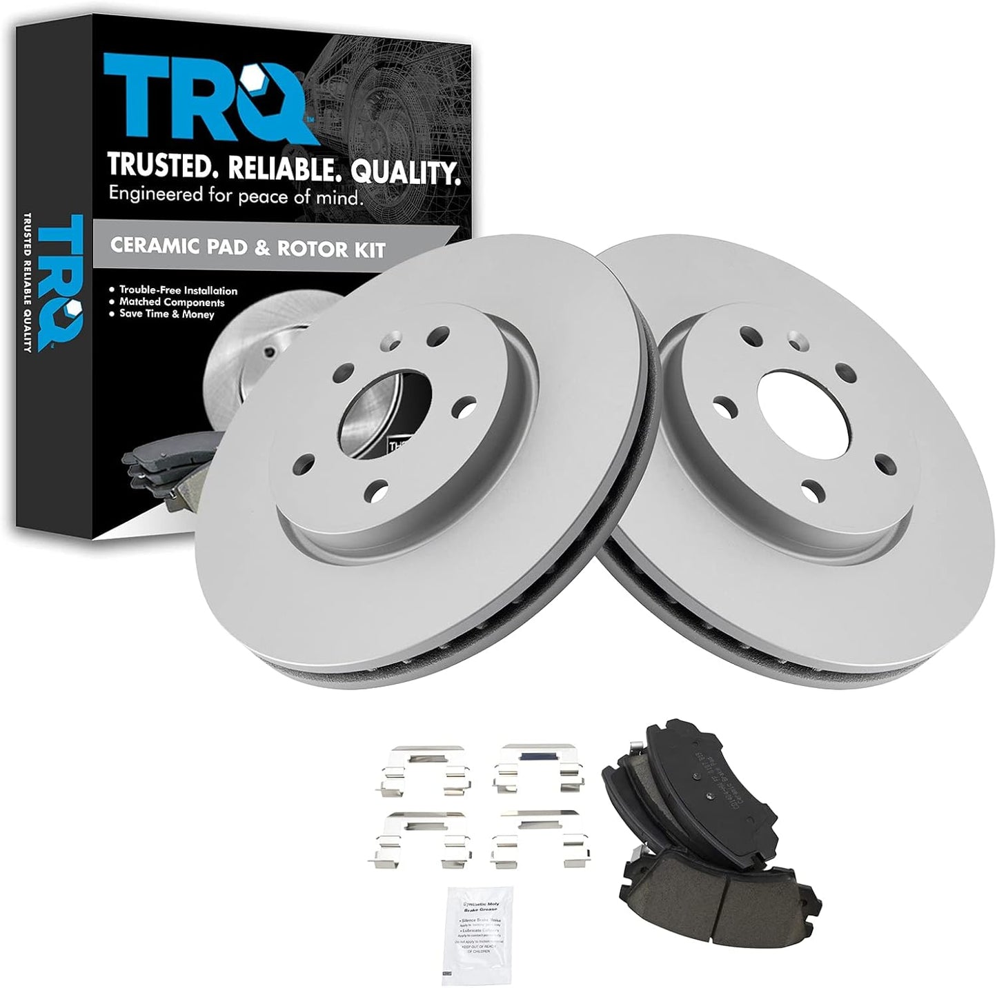 TRQ Front Brake Pad & Rotor Kit for 2010-2015 Chevrolet Camaro