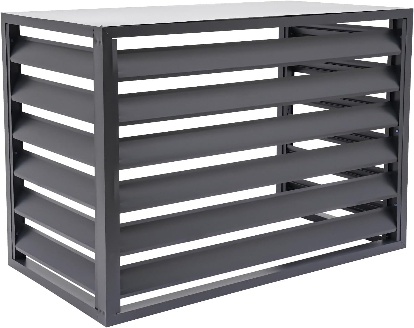 Aluminum Privacy Screen for Outdoor AC - Dark Grey