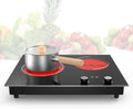 Electric Cooktop 2 Burner 110-120V 3000W - Compact Dual Zone Stove