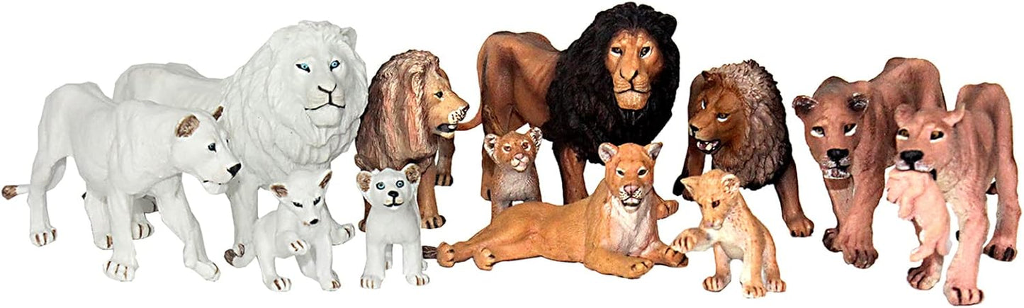 Realistic African Jungle Animals Toy Lion Figurine Playset Lot