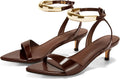 Womens Low Kitten Heels Strappy Pointed Sandals - Elegant Everyday