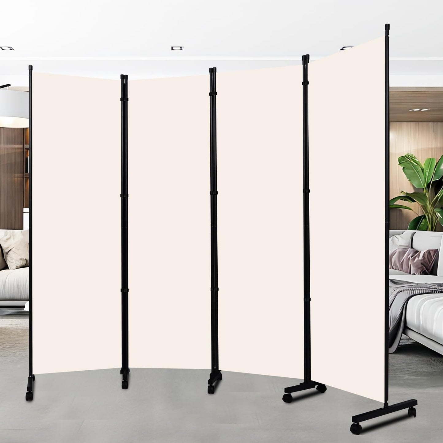 Portable Room Divider with Wheels for Flexible Space Management