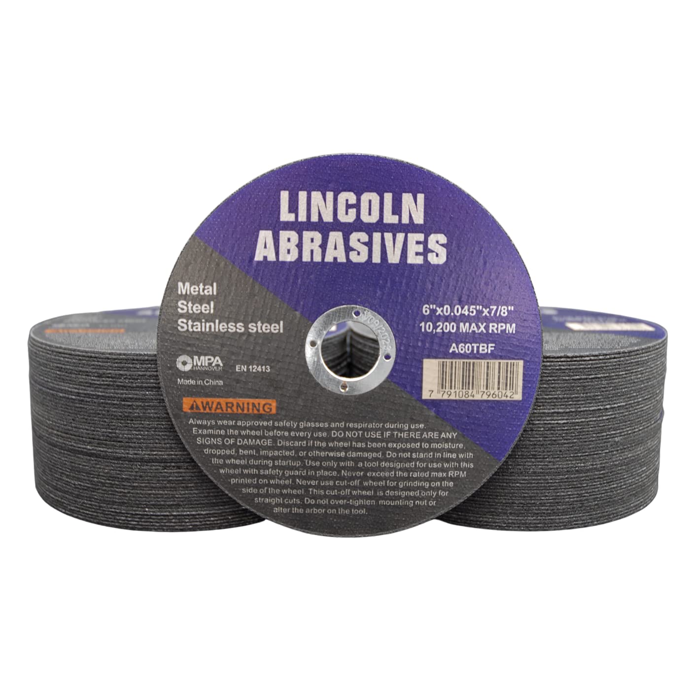 100 Pack 6in Cut-Off Wheels for Metal & Stainless Steel Cutting