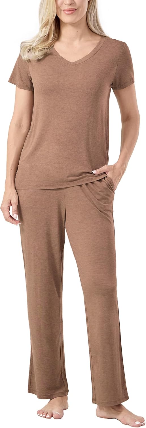 GYS Womens Bamboo Viscose Pajamas Set for Ultimate Comfort