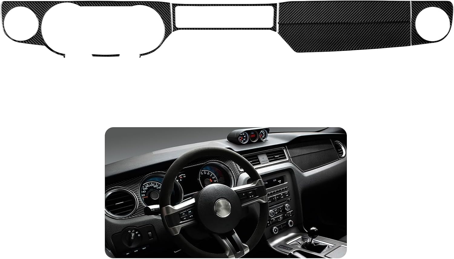 Car Carbon Fiber Sticker for Ford Mustang GT Shelby 2009-2014