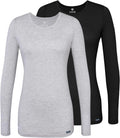 Adar Underscrubs for Women 2 Pack - Long Sleeve Comfort Tee