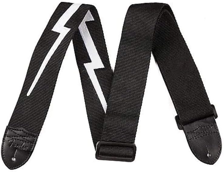 Fender Nylon Guitar Strap - Lightning Bolt Design