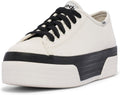 Keds Women's Triple Up Leather Sneaker White/Black - Platform Comfort