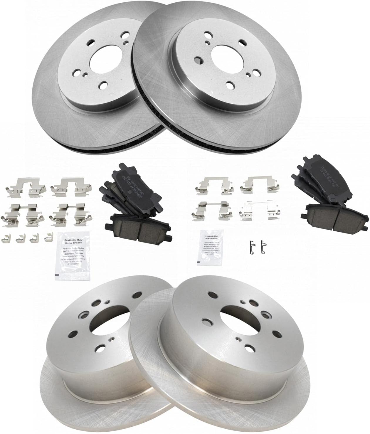 TRQ Brake Pad & Rotor Kit for Lexus RX330 RX350 Highlander