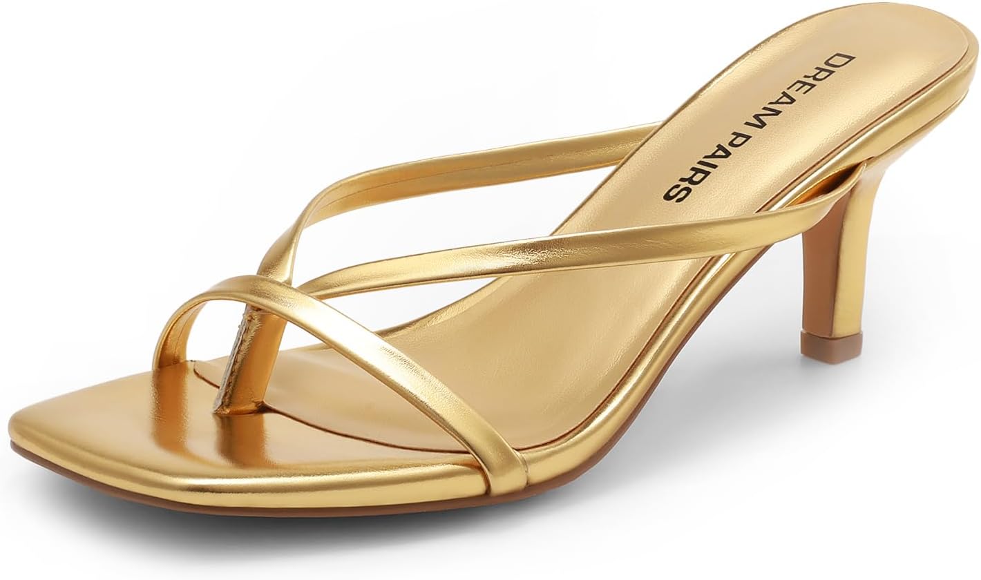 DREAM PAIRS Heels for Women: Stylish Kitten Low Heel Sandals