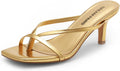 DREAM PAIRS Heels for Women Flip Flops Kitten Low Heels