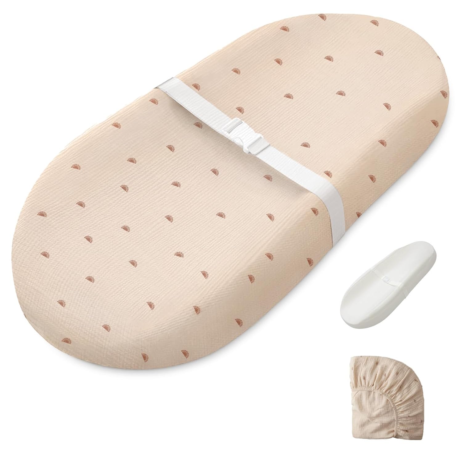 Blissful Diary Muslin Baby Changing Pad with Waterproof Lining