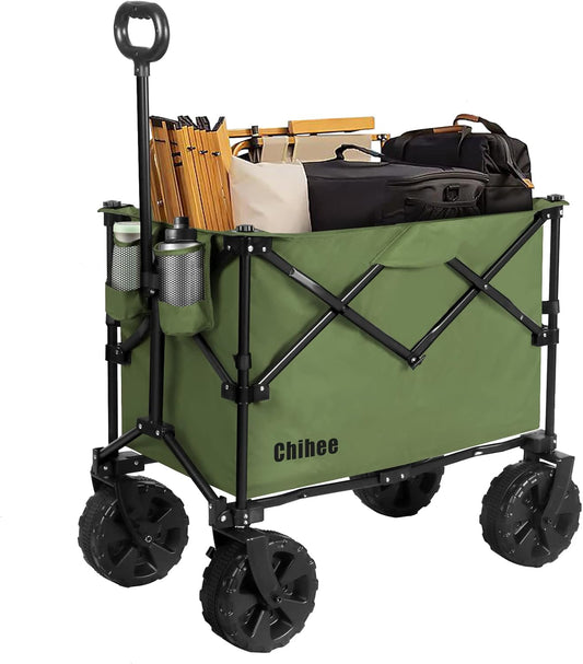 Chihee Folding Beach Wagon: Large Capacity, Portable & Brakes