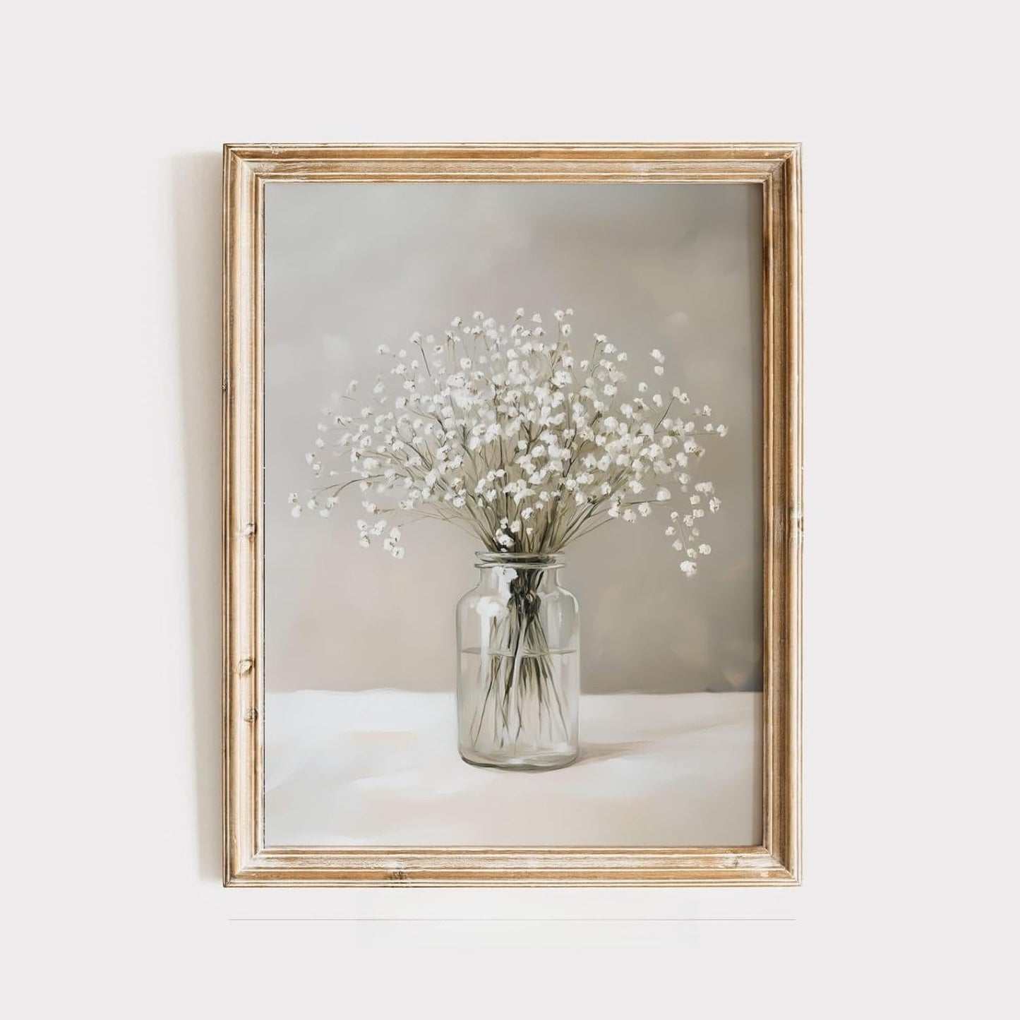 Serene Baby's Breath Bouquet Wall Art