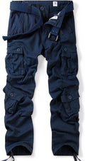 OCHENTA Men's Cotton Cargo Work Pants Baggy Camo Tactical Trousers
