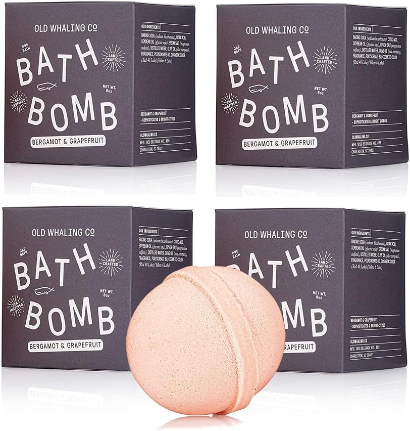 Old Whaling Co Bergamot and Grapefruit Bath Bomb Set of 4