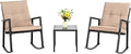 Shintenchi Outdoor 3 Piece Rocking Bistro Set for Relaxation