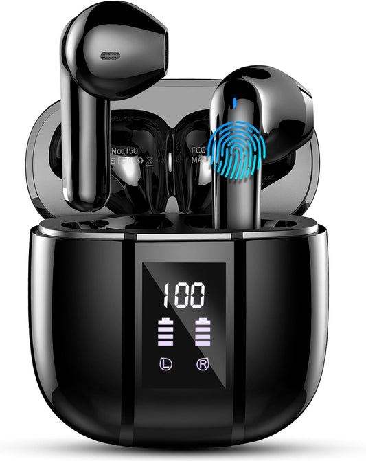 Ultra-Light Wireless Earbuds: Crystal Clear Sound, 48H Playtime