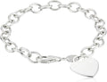 Sterling Silver Heart-Tag Bracelet - Classic 7.5 in Bracelet