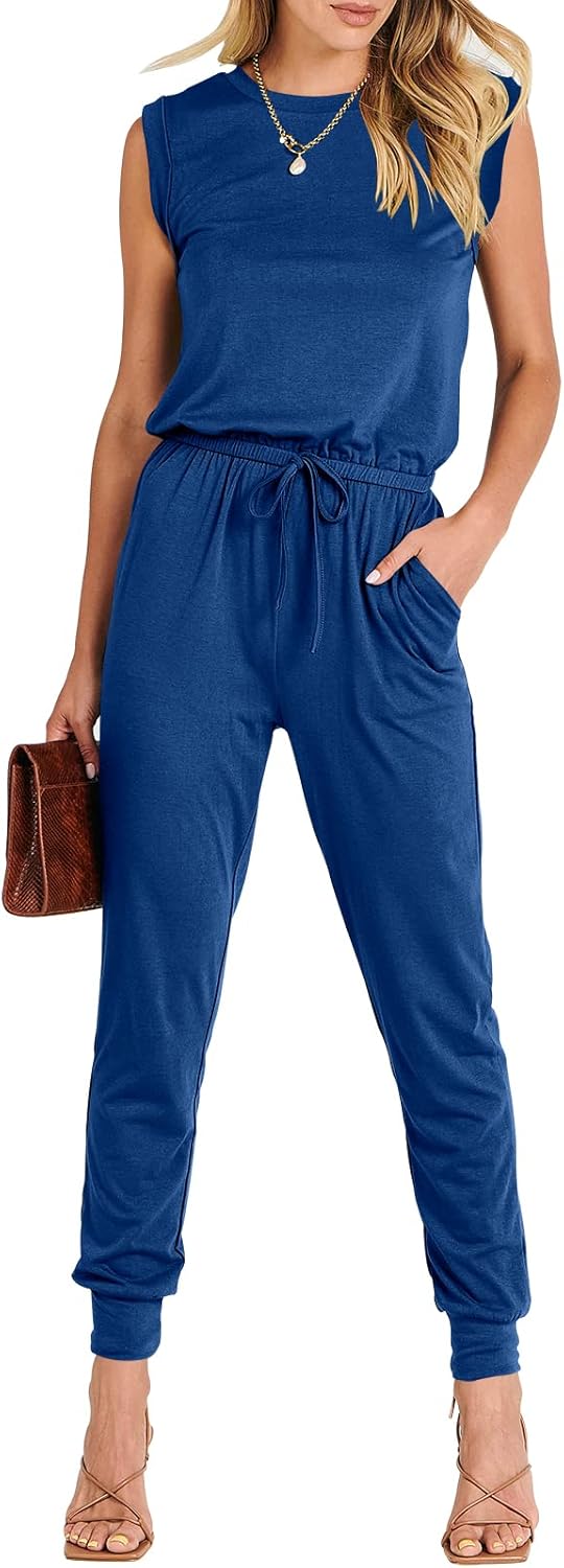 Trendy Womens Summer Sleeveless Jumpsuits for Casual Fashion