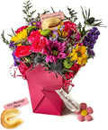 Pretty In Pink Fresh Cut Live Flowers in Takeout Container