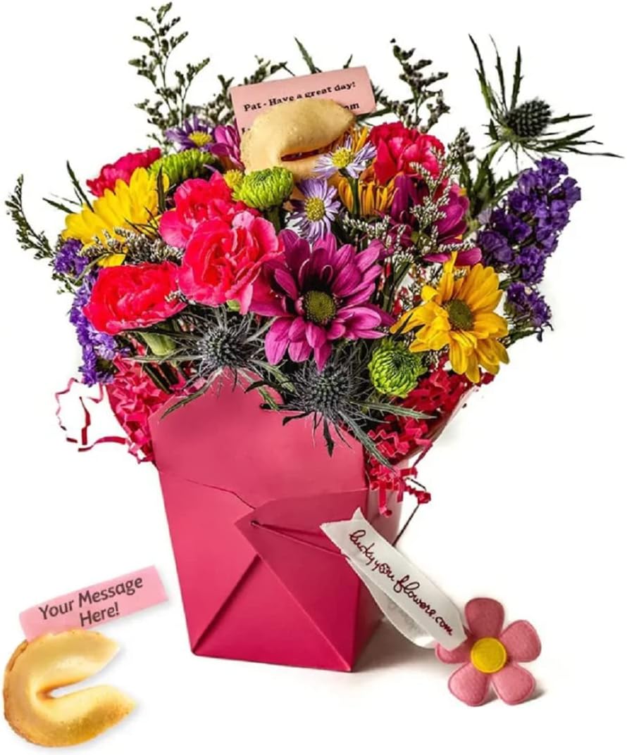 Pretty In Pink Fresh Cut Live Flowers in Takeout Container