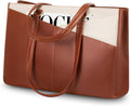 Laptop Bag for Women 15.6 in Tote - Waterproof Leather Briefcase