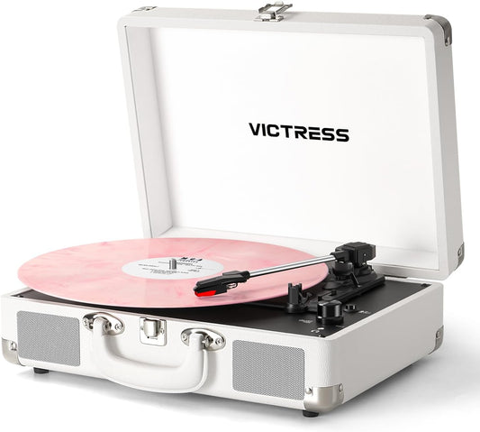 Portable Vinyl Record Player with Bluetooth - VICTRESS