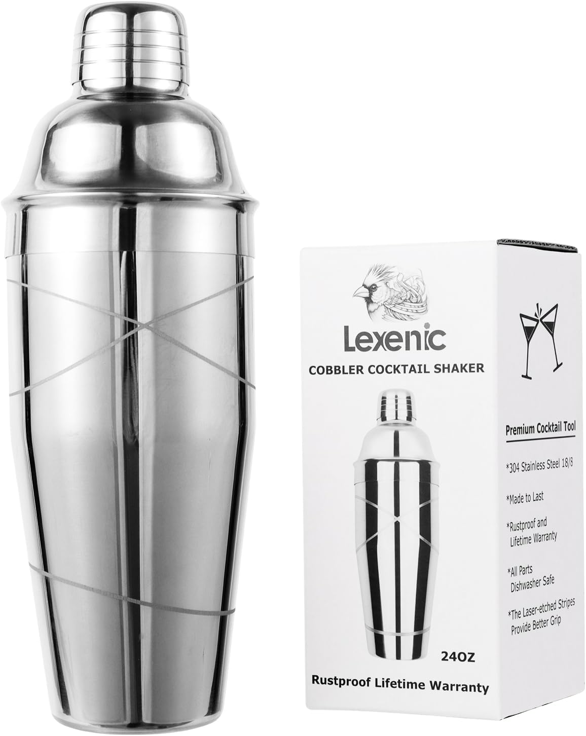 Premium Stainless Steel Cocktail Shaker - Perfect Mixology Tool