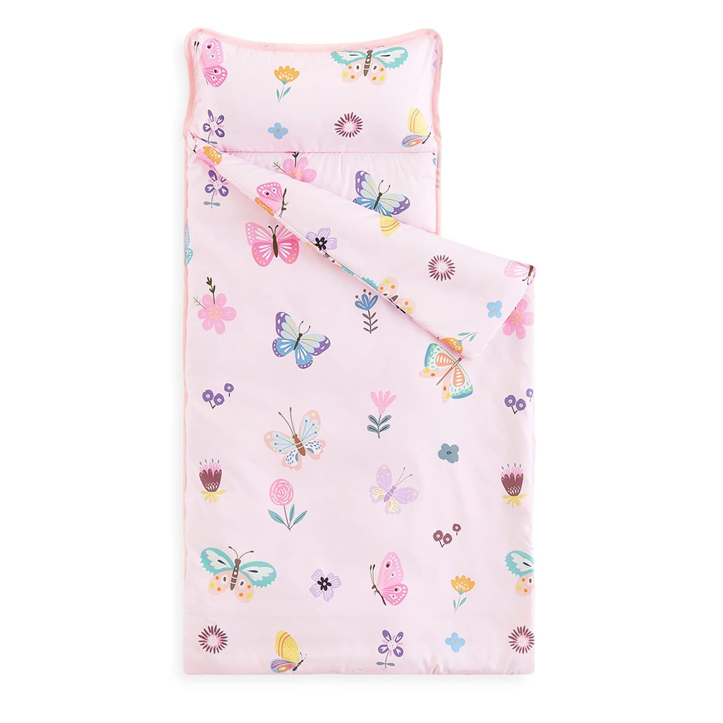Toddler Nap Mat with Pillow and Blanket for Kids Girls