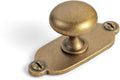 Antique Brass Zinc Alloy Cabinet Knob with Backplate - 12 Pack