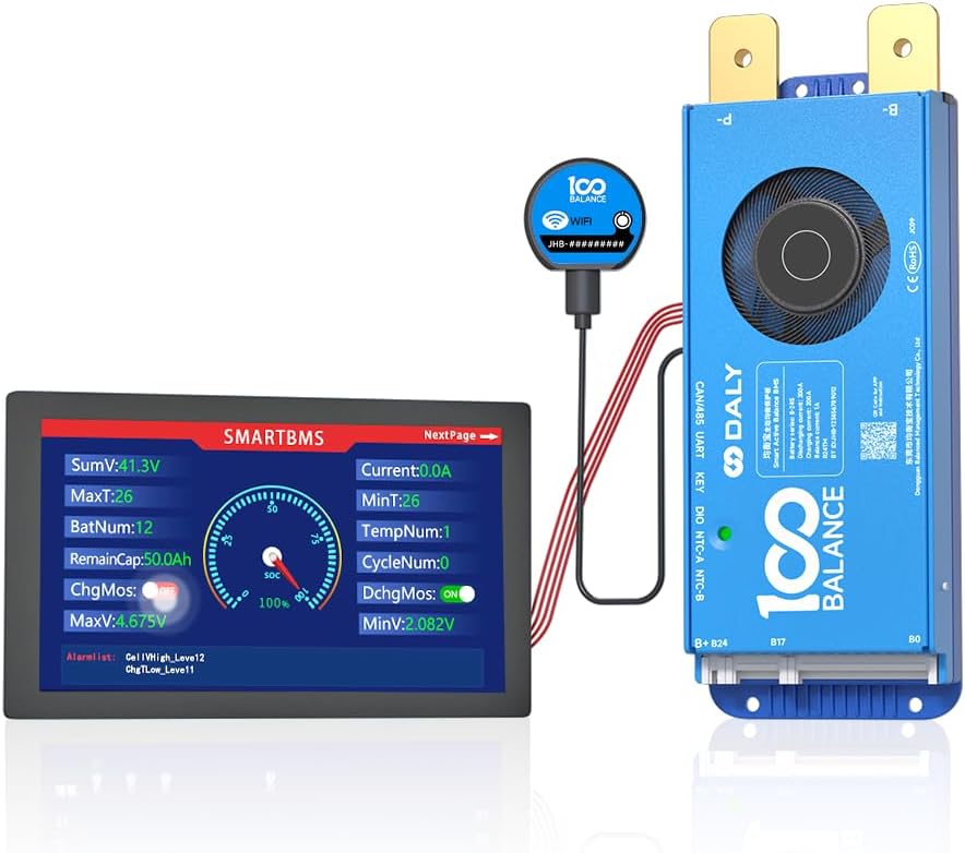 100BALANCE 200A Smart Active Balance BMS with Touch LCD Display