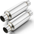 2.5ft Inlet Resonator Muffler - Polished Stainless 16ft Length