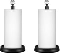 Paper Towel Holder Countertop with Crystal Head - Stable Matte Black