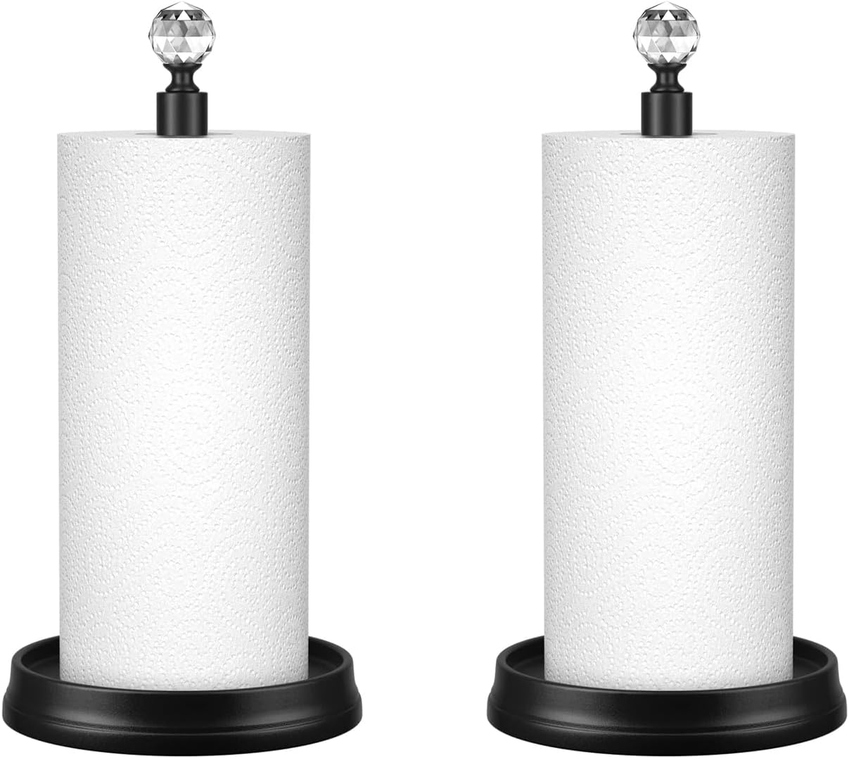 Stylish Steel Paper Towel Holder with Crystal Head for Kitchen