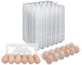 120-Pack Clear Plastic Egg Cartons 12-Grid - Stackable Bulk Pack