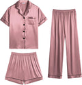 Effortlessly Stylish SWOMOG Women's Silk Pajamas for Sleep